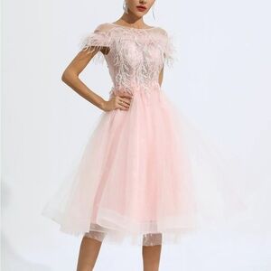 Elegant Pink Midi Dress